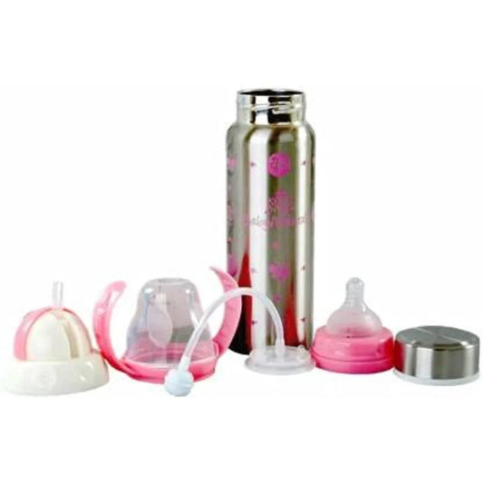 200ml Pink Metal Baby Feeding Bottle
