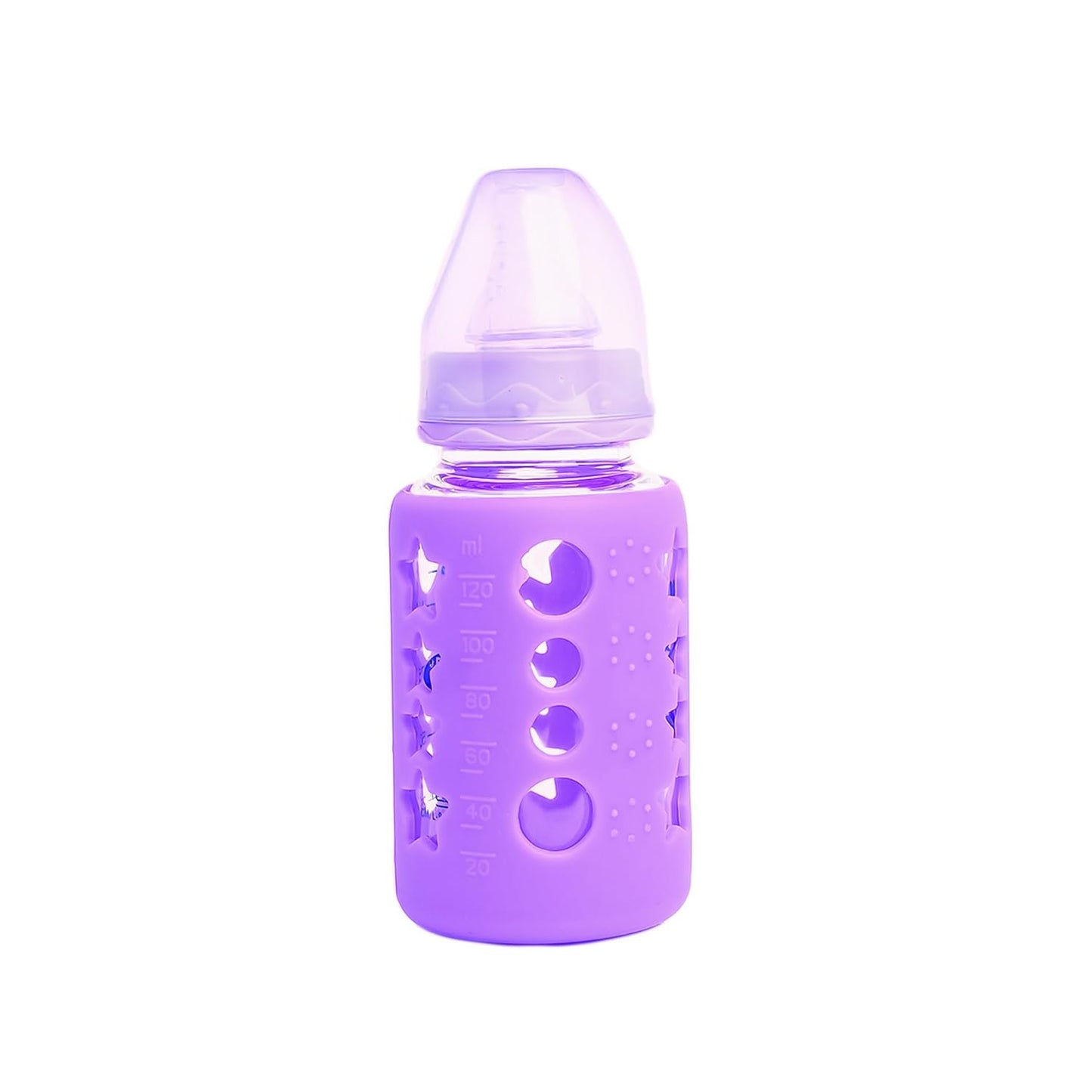 Purple Plastic Baby Feeding Bottle 120ml
