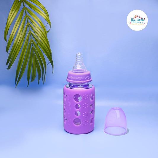 Purple Plastic Baby Feeding Bottle 120ml