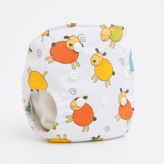 3 Layers White Baby Cloth Diapers