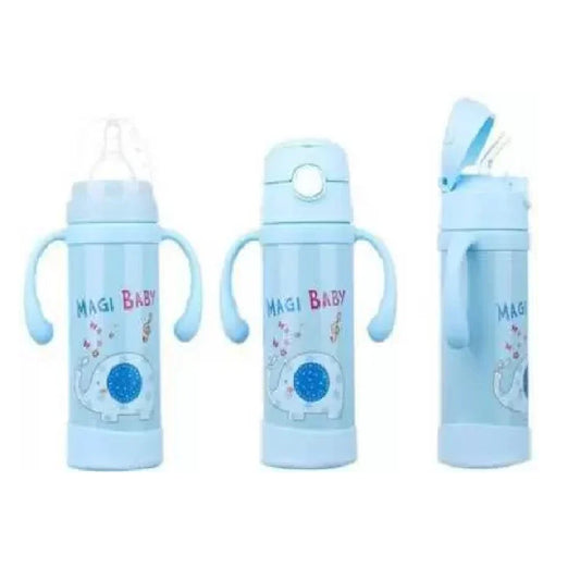 220ml Sky Blue Stainless Steel Baby Feeding Bottle