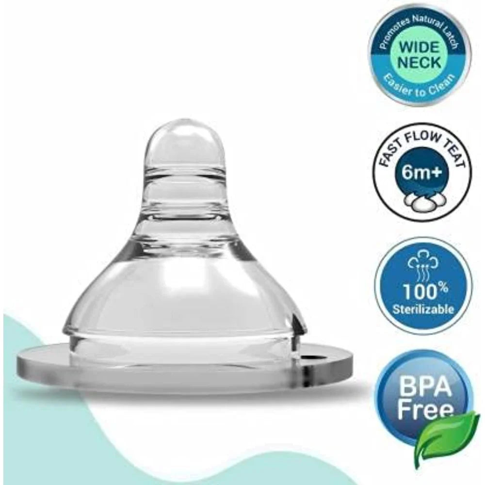 220ml Sky Blue Stainless Steel Baby Feeding Bottle